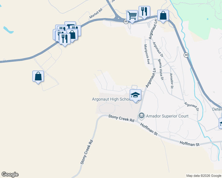 map of restaurants, bars, coffee shops, grocery stores, and more near 134 Erinn Place in Jackson