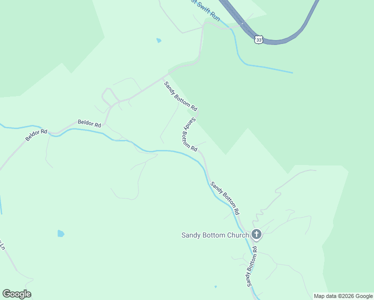 map of restaurants, bars, coffee shops, grocery stores, and more near Sandy Bottom Road in Elkton