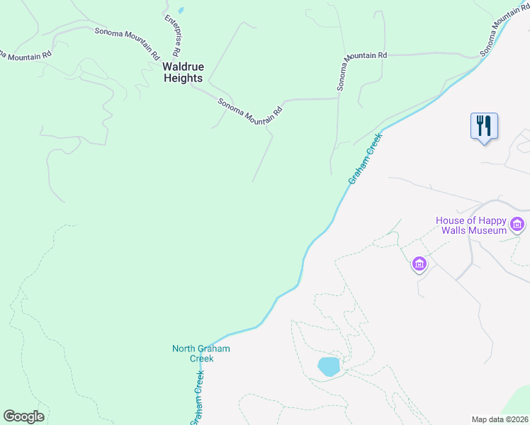 map of restaurants, bars, coffee shops, grocery stores, and more near 7596 Sonoma Mountain Road in Glen Ellen