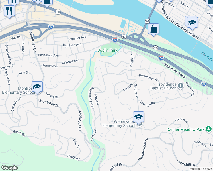 map of restaurants, bars, coffee shops, grocery stores, and more near 786 Echo Road in Charleston