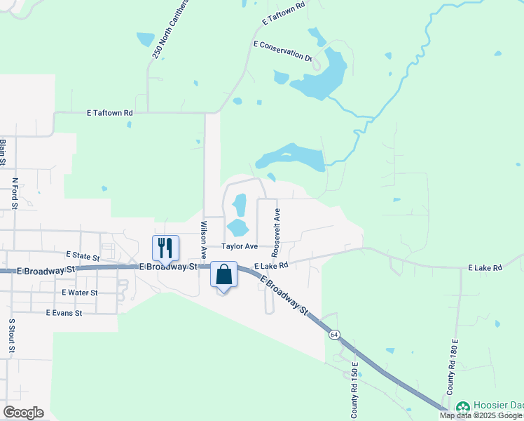 map of restaurants, bars, coffee shops, grocery stores, and more near 502 Harding Avenue in Princeton