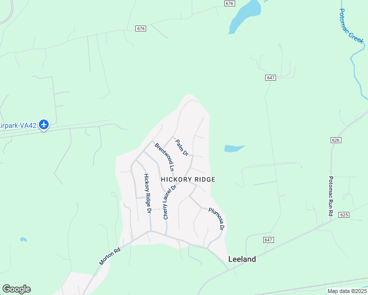 map of restaurants, bars, coffee shops, grocery stores, and more near 9 Palm Drive in Fredericksburg