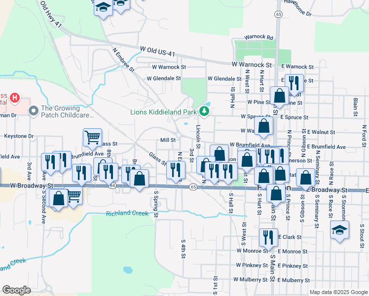 map of restaurants, bars, coffee shops, grocery stores, and more near 800-864 Wood Street in Princeton