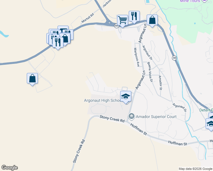 map of restaurants, bars, coffee shops, grocery stores, and more near 134 Erinn Place in Jackson