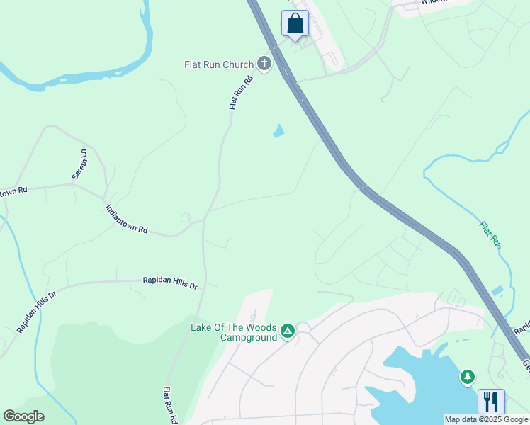 map of restaurants, bars, coffee shops, grocery stores, and more near Peppy's Lane in Lake of the Woods