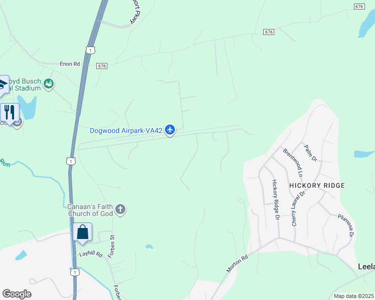 map of restaurants, bars, coffee shops, grocery stores, and more near 20 Cessna Lane in Fredericksburg