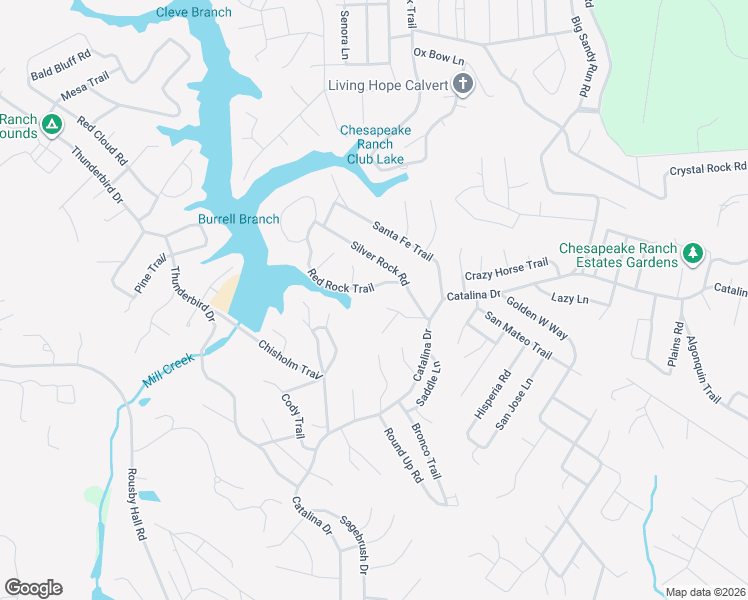 map of restaurants, bars, coffee shops, grocery stores, and more near 608 Painted Horse Court in Lusby