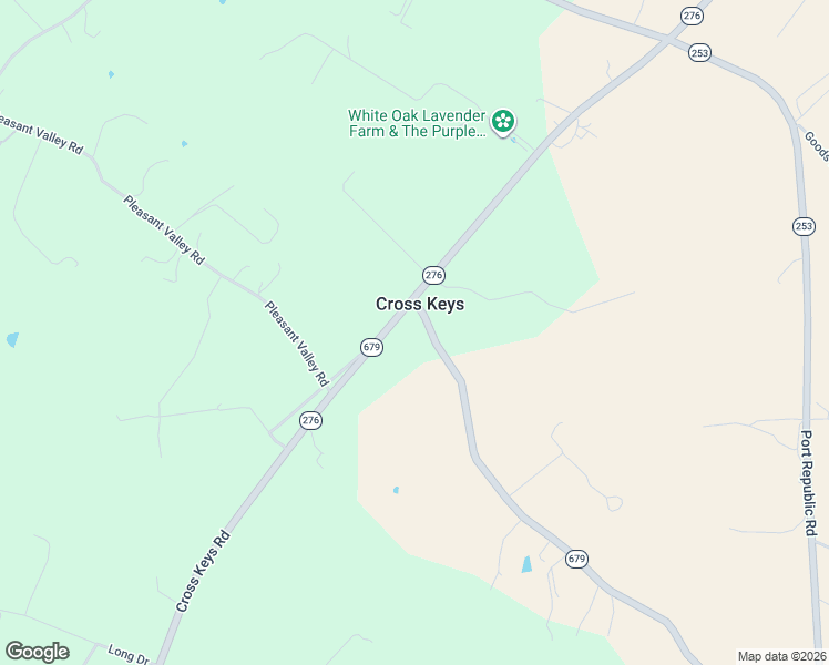 map of restaurants, bars, coffee shops, grocery stores, and more near 5094 Battlefield Road in Mount Crawford
