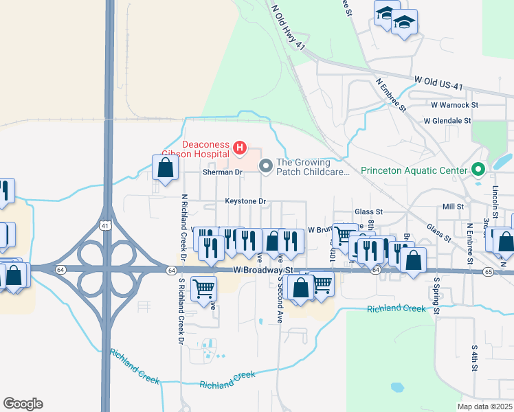 map of restaurants, bars, coffee shops, grocery stores, and more near 200-298 4th Avenue in Princeton