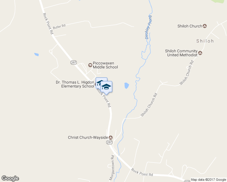 map of restaurants, bars, coffee shops, grocery stores, and more near 12872 Rock Point Rd in Charles