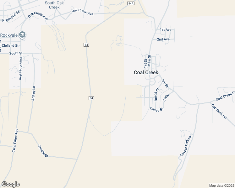 map of restaurants, bars, coffee shops, grocery stores, and more near in Coal Creek