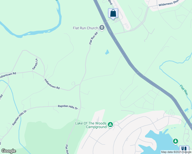 map of restaurants, bars, coffee shops, grocery stores, and more near Peppy's Lane in Lake of the Woods