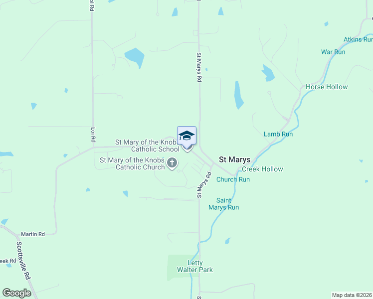 map of restaurants, bars, coffee shops, grocery stores, and more near 3011 Martin Road in Floyds Knobs