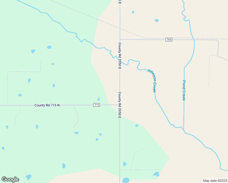 map of restaurants, bars, coffee shops, grocery stores, and more near 727 County Road 2050 East in Fairfield
