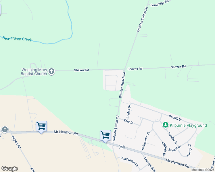 map of restaurants, bars, coffee shops, grocery stores, and more near 6121 Florence Street in Salisbury