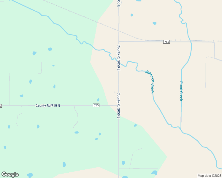 map of restaurants, bars, coffee shops, grocery stores, and more near 727 County Road 2050 East in Fairfield