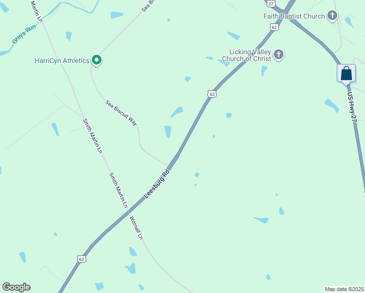 map of restaurants, bars, coffee shops, grocery stores, and more near 1038 U.S. 62 in Cynthiana