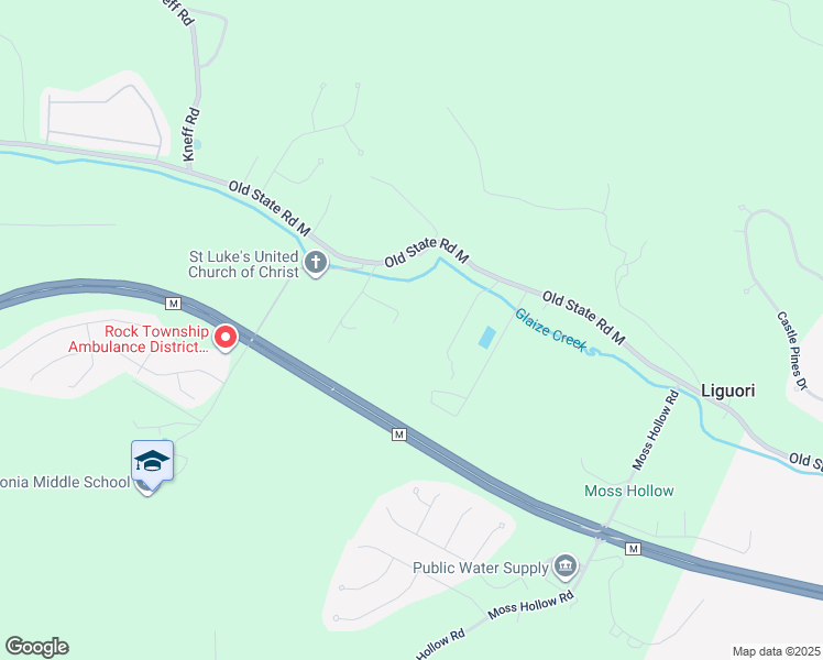 map of restaurants, bars, coffee shops, grocery stores, and more near 2626 Old State Highway M in Imperial