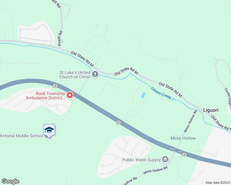map of restaurants, bars, coffee shops, grocery stores, and more near 2626 Old State Highway M in Imperial