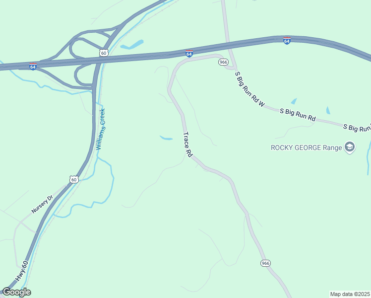 map of restaurants, bars, coffee shops, grocery stores, and more near 15319 Trace Road in Rush