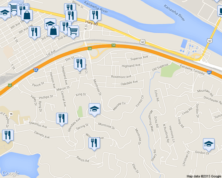 map of restaurants, bars, coffee shops, grocery stores, and more near 312 Forest Circle in Charleston