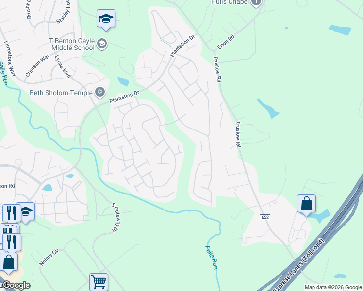 map of restaurants, bars, coffee shops, grocery stores, and more near 14 Sugargrove Court in Fredericksburg