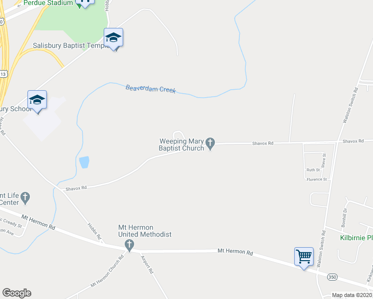 map of restaurants, bars, coffee shops, grocery stores, and more near 31505 Shavox Road in Salisbury