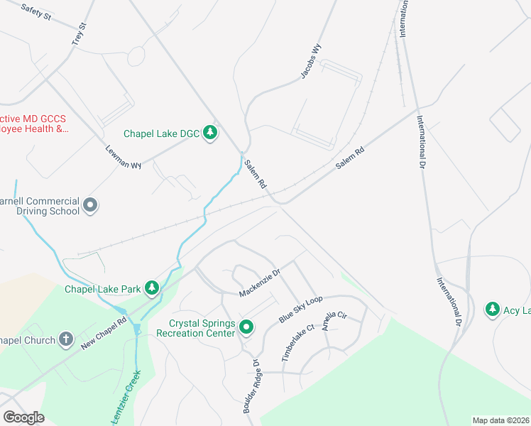 map of restaurants, bars, coffee shops, grocery stores, and more near Salem Road in Jeffersonville