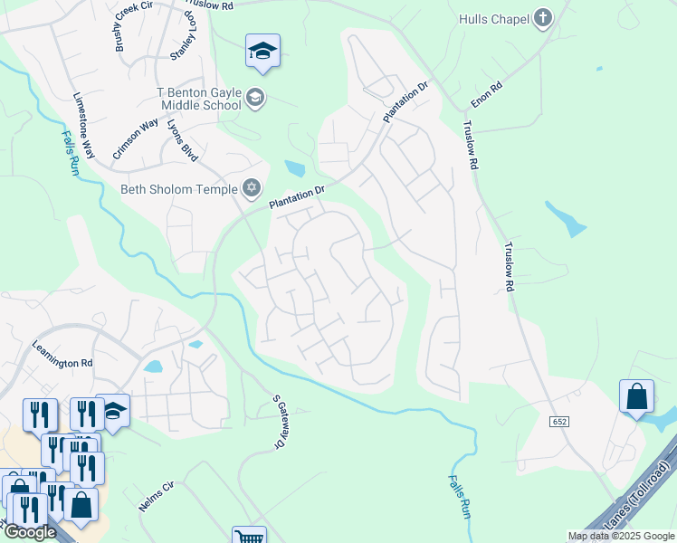 map of restaurants, bars, coffee shops, grocery stores, and more near 28 Castlewood Drive in Fredericksburg