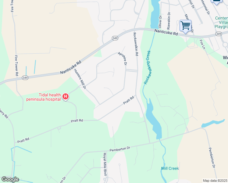 map of restaurants, bars, coffee shops, grocery stores, and more near 6096 Foxtail Court in Salisbury