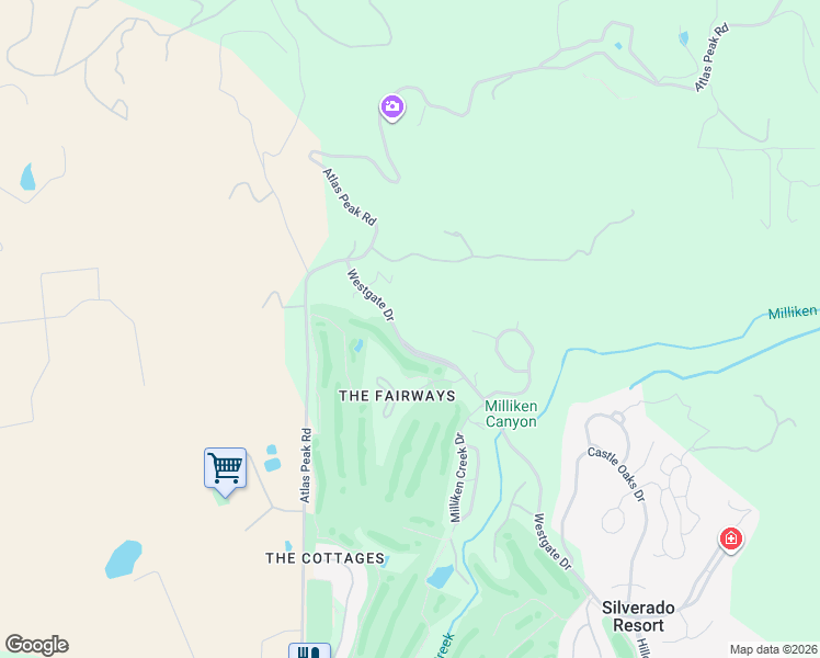 map of restaurants, bars, coffee shops, grocery stores, and more near 160 Westgate Drive in Napa