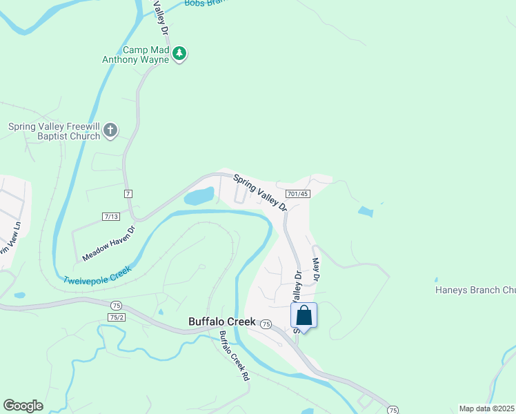 map of restaurants, bars, coffee shops, grocery stores, and more near 2411 Spring Valley Drive in Huntington
