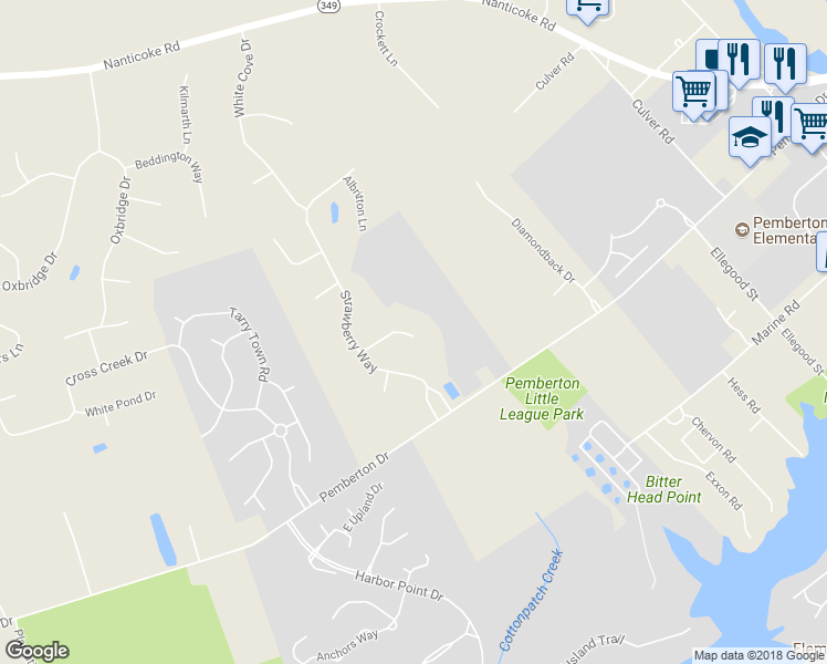 map of restaurants, bars, coffee shops, grocery stores, and more near 28296 Early Dawn Court in Salisbury