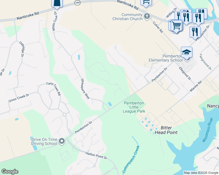 map of restaurants, bars, coffee shops, grocery stores, and more near 28298 Early Dawn Court in Salisbury