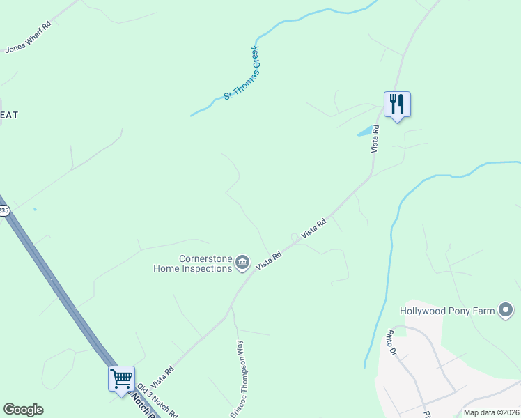 map of restaurants, bars, coffee shops, grocery stores, and more near 25185 Vista Road in St. Mary's County