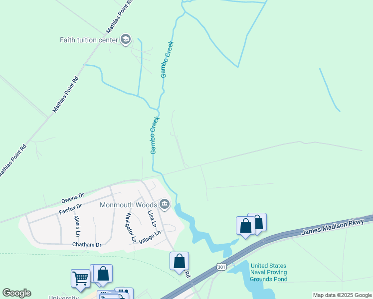 map of restaurants, bars, coffee shops, grocery stores, and more near 3367 Carnation Court in King George