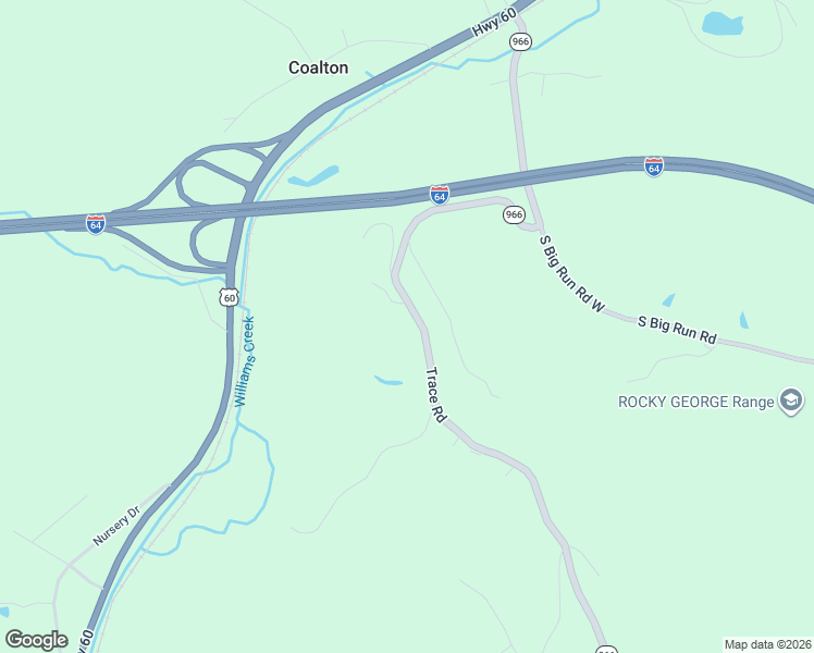 map of restaurants, bars, coffee shops, grocery stores, and more near 15319-15833 Trace Road in Rush