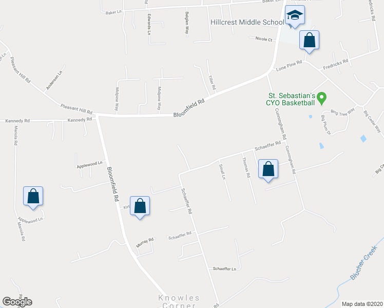 map of restaurants, bars, coffee shops, grocery stores, and more near 1259 Christopher Court in Sebastopol