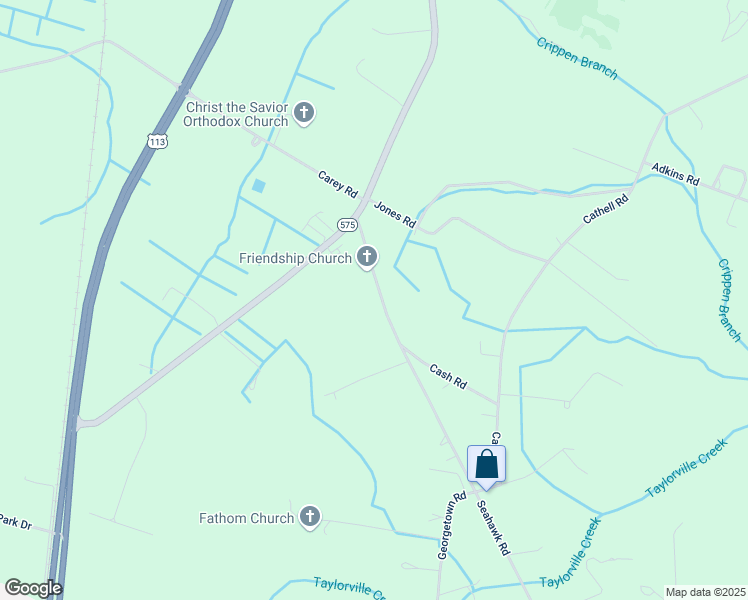 map of restaurants, bars, coffee shops, grocery stores, and more near 10519 Friendship Road in Berlin