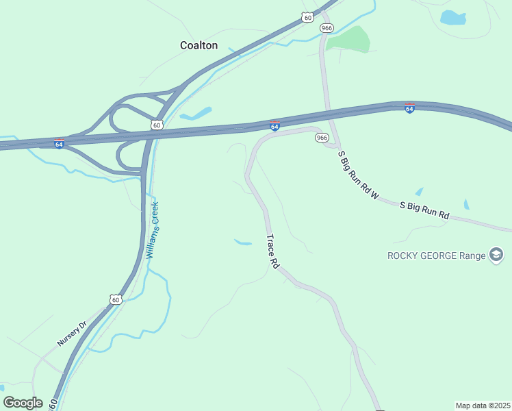 map of restaurants, bars, coffee shops, grocery stores, and more near 15319-15833 Trace Road in Rush