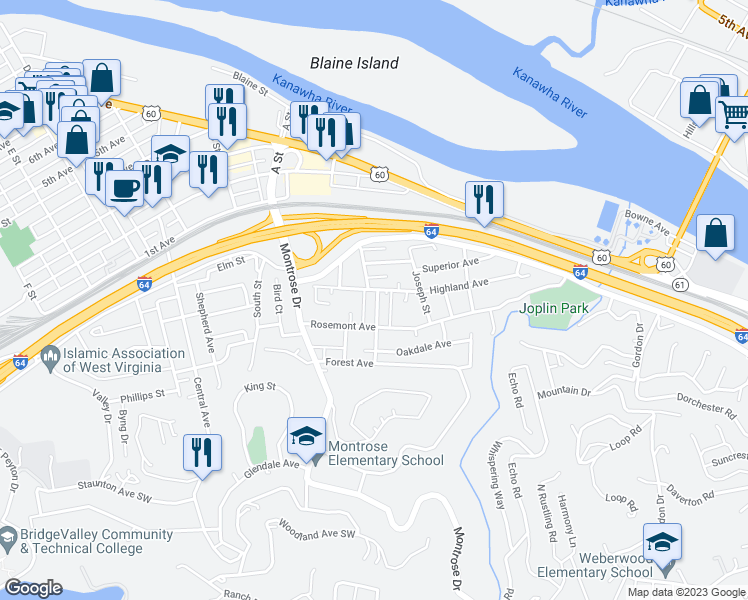 map of restaurants, bars, coffee shops, grocery stores, and more near 310 Tremont Street in Charleston
