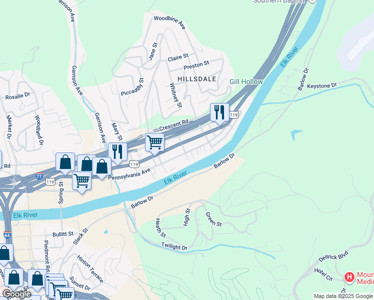 map of restaurants, bars, coffee shops, grocery stores, and more near 200 Alethea Street in Charleston