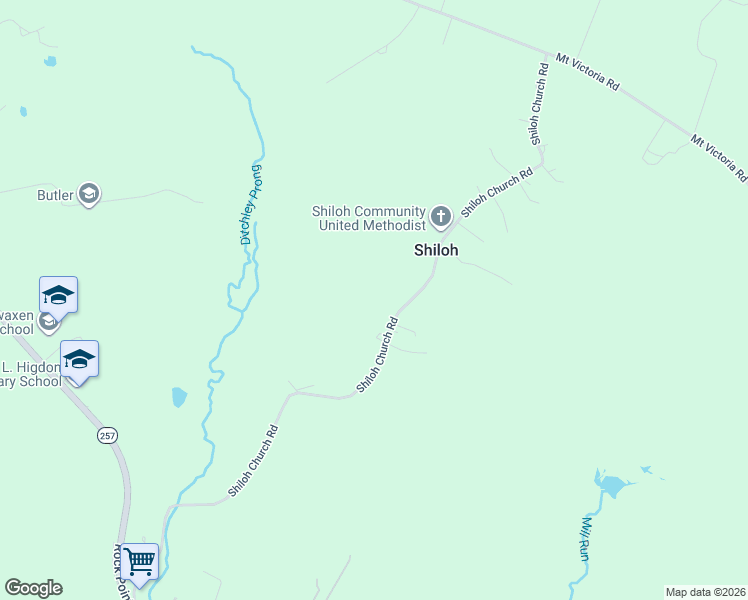 map of restaurants, bars, coffee shops, grocery stores, and more near 12755 Shiloh Church Road in Newburg