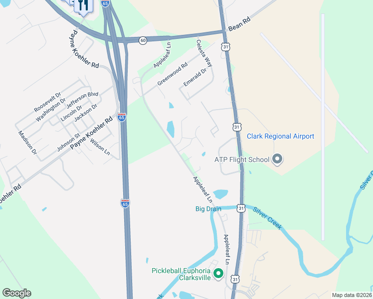 map of restaurants, bars, coffee shops, grocery stores, and more near 6808 Appleleaf Lane in Sellersburg