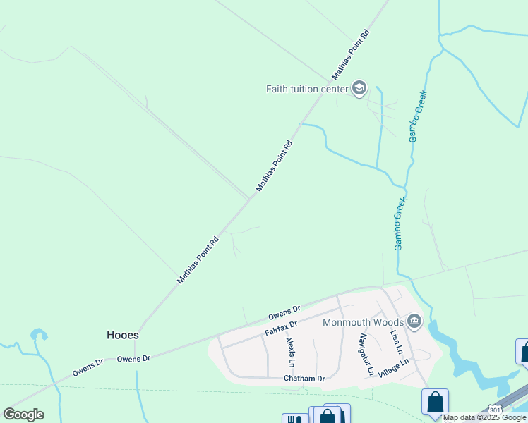 map of restaurants, bars, coffee shops, grocery stores, and more near 3423 Mathias Point Road in King George