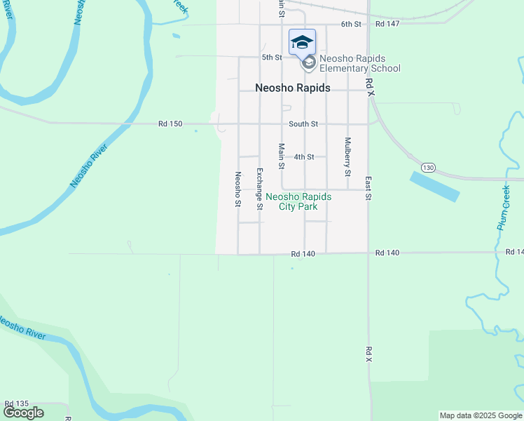 map of restaurants, bars, coffee shops, grocery stores, and more near in Neosho Rapids