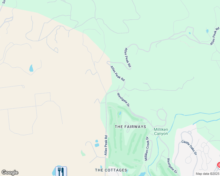 map of restaurants, bars, coffee shops, grocery stores, and more near 2004 Atlas Peak Road in Napa