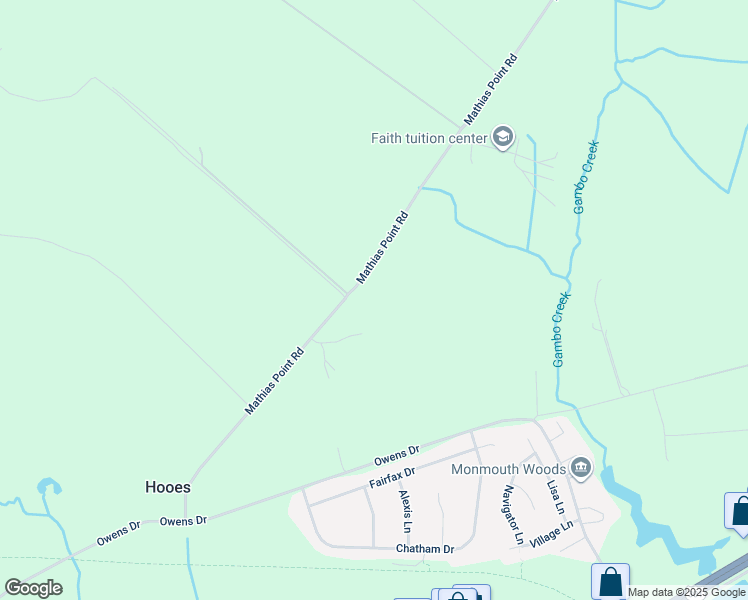 map of restaurants, bars, coffee shops, grocery stores, and more near 3337 Mathias Point Road in King George
