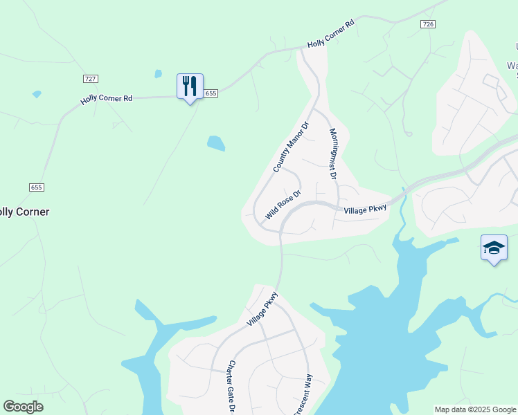 map of restaurants, bars, coffee shops, grocery stores, and more near 91 Country Manor Drive in Fredericksburg