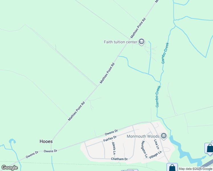 map of restaurants, bars, coffee shops, grocery stores, and more near 3337 Mathias Point Road in King George